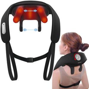 lot 4439 image: KingPavonini Width Adjustable Neck Massager with 5 Heat Zone, Wireless 6D Shiatsu Shoulder Massager for Pain Relief Deep Tissue, Massager for Neck and Shoulder Pain, Gifts for Men Women Dad Mom