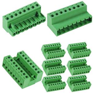 lot 4477 image: HaoDuoQian 8Pin 5.08mm Pitch DIY PCB Mount Screw��8Pcs 8 Pin Phoenix Type Terminal Block Connector and 8Pcs 8 Pin Phoenix Plug(8pairs)