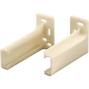 lot 4485 image: Prime-Line R 7265 Drawer Track Back Plate, 38 In. x 1 In., Plastic, Off-White (1 Pair)