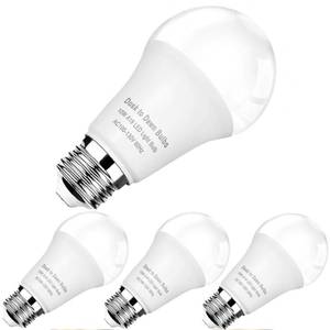 lot 4486 image: SETEN 4-Pack Dusk to Dawn LED Light Bulbs, 75W Equivalent, Daylight 5000K 1,100LM, Automatic OnOff Outdoor Light, E26 A19 10W Bright Porch Light Bulbs, for IndoorOutdoor Yard Patio Garage Garden