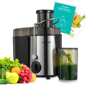 lot 5372 image: Juicer Machines, 600W Centrifugal Juicer with Wide Mouth 3�� Feed Chute for Whole Vegetable and Fruit with 3-Speed Setting, Easy to Clean, BPA Free, High Yield Juice, Juice Recipe Included