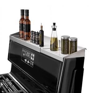 lot 5419 image: StoveShelf 30 Length Stainless Steel Top Shelf for Kitchen Stove Kitchen Shelf for Back of Stove �� Over Stove Rack and Storage Organizer