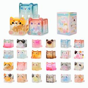 lot 6008 image: LUCKJOY Square Cat Series Blind Pack (3PCs in one Bag) Random Design Cat Blind Box Figures Collectible Toys Cute Mystery Box Home Decorations Holiday Birthday Gifts