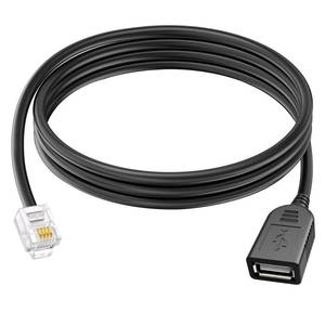 lot 6029 image: SYGGDERS Rj11 to USB Telephone Line Adapter, Rj11 6p4c Male to USB Female Modem Converter, Used for Telephone Communication, Fax Machines, Modulation and Demodulation Adapters ��100cm