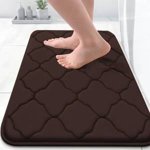 lot 6031 image: OLANLY Memory Foam Bath Mat Rug 24x16, Ultra Soft and Absorbent Bathroom Rugs, Non-Slip, Comfortable, Machine Washable Bath Carpet for Bathroom Floor, Tub, Shower and Home Decor Accessories, Brown