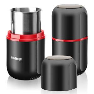lot 6317 image: COOL KNIGHT Herb Grinder large capacityfastElectric -Spice Herb Coffee Grinder with Pollen Catcher- 7.5 (Black)