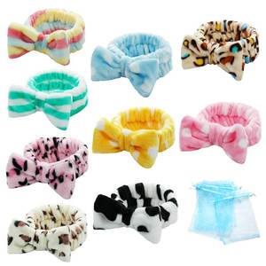 lot 6326 image: TDHDIKE Stocking Stuffers For Women Teen Girls Spa Headband Bow Facial Makeup Headband(9 Pcs) Soft Headband for Shower Washing Face Nice Gifts for Women Girls.