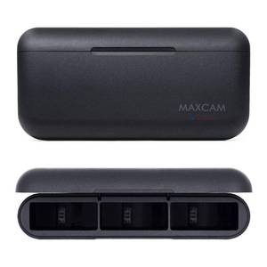 lot 6331 image: MAXCAM Power Triple Battery Charger for GoPro HERO12HERO11HERO10HERO9 Enduro Battery Black