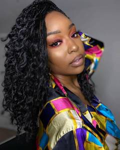 lot 6393 image: Goddess Box Braids Crochet Hair With Curly Ends 14 Inch Bohomian Box Braids Crochet Braids 8 Packs 3X Crochet Braids Synthetic Braiding Hair Extension for Black Women (14 Inch (Pack of 1), 1B)