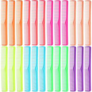 lot 6401 image: Meanplan 24 Pieces Hair Cutting Combs Professional Barber Hairdressing Combs Carbon Fiber Wide and Fine Tooth All Purpose Hair for Men and Women(Bright Color)