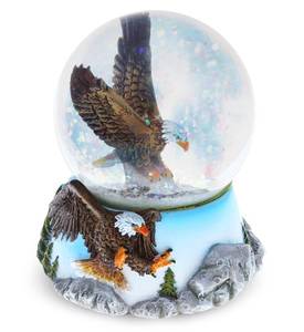 lot 6405 image: CoTa Global Eagle Snow Globe - Sparkly Water Globe Figurine with Sparkling Glitter, Collectible Novelty Ornament for Home Decor, for Birthdays, Christmas, and Valentines Day - 65mm