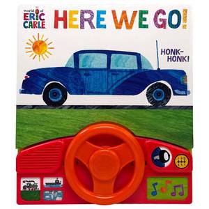 lot 6413 image: World of Eric Carle, Here we Go Little Steering Wheel Sound Book - PI Kids
