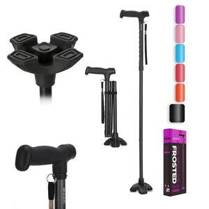 lot 6416 image: MOODIC Tall Mens Walking Cane 42.52 in. Extra Long Walking Canes Easy to Travel is Suit for Big People Over 5 Feet 9 Inches (Black)