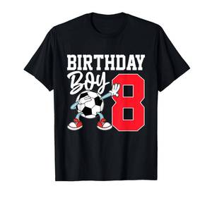 lot 6418 image: A8th Birthday Shirt for Boys Football Soccer Eight Year 8 Old T-Shirt size S