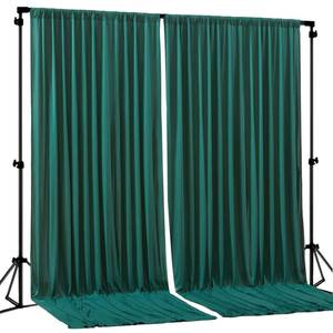 lot 6435 image: Hunter Green Backdrop Curtain-Wrinkle-Free Polyester Fabric Green Photography Curtains for Wedding Party Photo Background Decorations- 8 X10FT (Hunter Green)