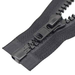 lot 6462 image: YaHoGa 2PCS #10 21 Inch Separating Jacket Zippers for Sewing Coat Jacket Winter Coat Black Heavy Duty Large Molded Plastic Zippers Bulk (21 2pcs)