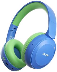 lot 6465 image: acer Kids Bluetooth Headphones, 8594dB Volume Limiter, Foldable Wireless Over-Ear Headphones for iPad, Travel, 60H Playtime, Bluetooth 6.0, Built-in Mic, Blue Green
