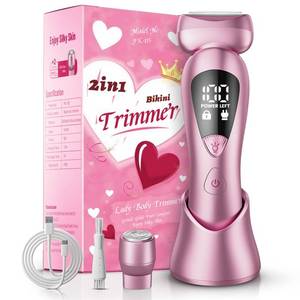 lot 6470 image: rategist Cordless Electric Razors for Women Rechargeable Painless Bikini Trimmer for Body Hair - IPX7 Waterproof Shaver with LED Display for FaceUnderarmLeg Blush Pink