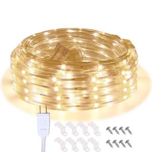 lot 6489 image: Areful LED Rope Lights, 16.4ft Waterproof Connectable Strip Lighting, 3000K Soft White, Indoor Outdoor Mood Lighting for Home Christmas Holiday Garden Patio Party Decoration