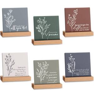 lot 6495 image: Sieral 6 Packs Employee Appreciation Gifts for Women Desk Decor with Inspirational Thank You Sign Employee Appreciation Gift for Administrative Professional 911 Dispatcher(Proud,Neutral Color)