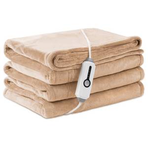 lot 11754 image: LaffyLo Electric Heated Blanket Twin Size 62�84, Breathable & Luxurious Flannel, Soft Warm Gift with Over-Heat Protection, 4 Heating Levels & 10 H Auto Shut Off, Machine Washable, Light Brown