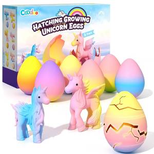 lot 11782 image: Coodoo Unicorn Hatching Rainbow Eggs for Kids - 6 Pack Unicorn Toys Craft Kits for Boys & Girls, Birthday Easter Basket Stuffers Crafts Gift for Kids 3 Year Old - Girl Gifts for Ages 3 4 5 6 7 8