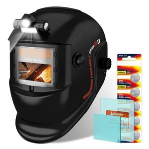 lot 11799 image: TRQWH Welding Helmet with Light True Color Auto Darkening Welding Helmets for Men Solar Powered Welding Hood with 2 Arc Sensor Wide Shade 49-13 for TIG MIG ARC Cool Welder Mask