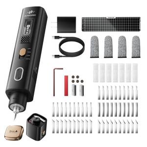 lot 11827 image: Handheld Ultrasonic Cutter Knife Pro 40KHz 35W, 50pcs Replacement Blades, Multifunctional Cutting Tool Kit with Adjustable Power for 3D Printed Models, Plastic, Wood, Resin, Acrylic, Leather