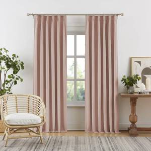 lot 11831 image: DUALIFE Pinch Pleated Blackout Curtains for Girls Bedroom Decor Dusty Rose Baby Pink - Room Darkening Thermal Insulated for Living Room with Hooks 40 x 84 Inches Long Set of 2 Panels