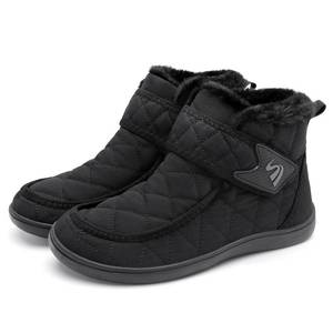 lot 11835 image: Spesoul Wide Womens Ankle Boots Waterproof Snow Boots Fuzzy Winter Shoes Causal Black Booties for Outdoor Walking Work 8 Wide