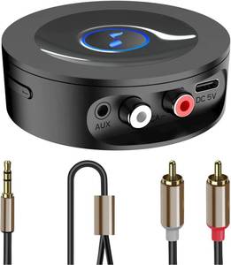 lot 12069 image: Bluetooth 5.2 Receiver for Home Stereo, RCA & 3.5mm AUX Out Put, Wireless Audio Adapter for Stereo Receiver&Amplifier, Low Latency HiFi Music Streaming