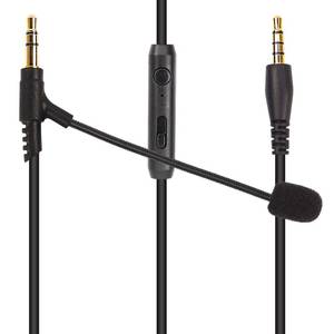 lot 12072 image: MEIRIYFA Boom Mic Cable for Headphones,3.5mm Jack Microphone Audio Gaming Cable with Mute Volume Control for Windows PC, PlayStation 4, Xbox One, P5(4.4FT)