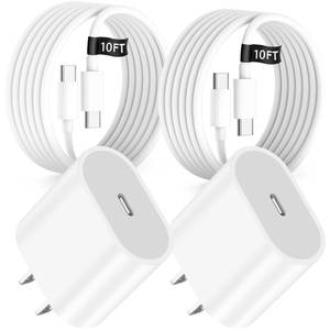 lot 12073 image: USB C Fast Charger for iPad 10th11th (A16) Generation,iPad Air 5th4th1311 inch M3 M2,iPad Pro 12.9 6h5th4th3rd,1311 M4,Mini A17,20W Wall Charger with 10FT Long Type C Fast Charging Cord Cable