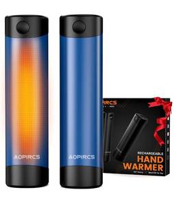 lot 12079 image: Aopircs Rechargeable Hand Warmers - Electric Pocket Warmer, 360° Heating, 2X 5000mAh 18H Long Last, 3 Settings - Camping Essentials, Hunting Gear, Stocking Stuffers, Gifts for Men - PLAMGLOW, Blue