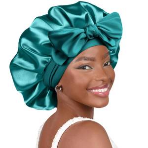 lot 12088 image: YANIBEST Adjustable Satin Bonnet for Sleeping Women Double Layer Hair Bonnet Reduce Friction Prevent Frizz Natural Curly Hair