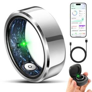 lot 12105 image: RIFESI Smart Ring for Women Men, Fashion Minimalist Fitness Ring & Sleep Tracker Ring with Heart Rate, Blood Pressure,5ATM Waterproof Health Ring,Gifts for Women Men Gift,No Subscription (11,Silver)