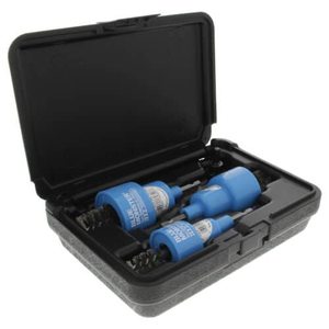 lot 12141 image: Power Deuce Copper Fitting Brush Tool Pack with Quik-Change Chuck Adaptor (12, 34, 1 Sizes) (Used)