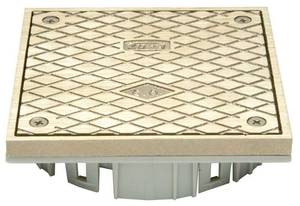 lot 12163 image: Zurn LC-CS05NI Square 5 x 5 Nickel Bronze Cleanout Head Assembly