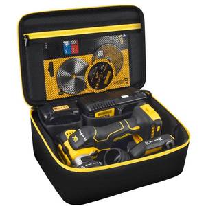 lot 12170 image: Bag Compatible with DEWALT 20V MAX Cut Off Tool 3 in 1 Brushless (DCS438B), Storage Case Carrying Holder Organizer for Charger, Batteries, Cutting Wheel and Other Accessories (Box Only)