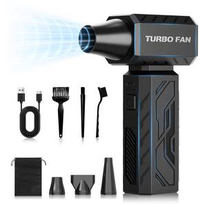lot 12171 image: Compressed Air Duster, 390000RPM Powerful Electric Air Duster, 100-Gear Stepless Adjustable Cordless Air Blower with Brushless Motor, Upgraded Mini Blower for Keyboard Computer Car Home Cleaning
