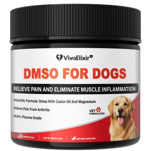 lot 12181 image: VivaElixir Natural Dog Pain Relief Balm with DMSO, Magnesium & Castor Oil �� Supports Joint Mobility & Reduces Swelling & Discomfort, Dog Pain Relief Anti-Inflammatory Support - 60 g (Used)