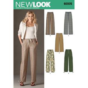 lot 12191 image: New Look Sewing Pattern 6005 Misses Pants, Size A (10-12-14-16-18-20-22), White