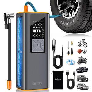 lot 16123 image: Cordless Tire Inflator Portable Air Compressor, Air Pump for Car Tires 150PSI Cordless with Battery and 12V DC, Auto Shut-Off Air Compressor for Car, Moto, Bike, Ball, etc