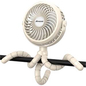lot 16133 image: AMACOOL Battery Operated Stroller Fan, Baby Travel Essentials for Beach Disney, Newborn Boy & Girl Showers Gifts Registry Search, Rechargeable Clip On Fan for Car Seat Wagon Crib Bike Treadmill Pink