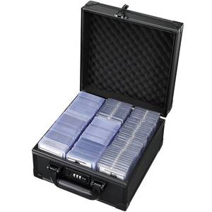 lot 17435 image: boldblox Card Storage Box for 3 x 4 35pt Toploaders, Sports Cards Case with Lock, Trading Card Storage Box Holds 390 Top Loaders or 99 Magnetic Holders, Card Collection Box for Collectors