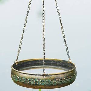 lot 17462 image: Hanging Bird Baths for Outdoors, Outdoor Metal Bird Bath Hainging Birdfeeder,Back Yard,Deck,Patio Garden Decor