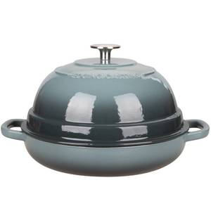 lot 17476 image: EDGING CASTING Enameled Cast Iron Dutch Oven Pot with Lid, Round Bread Oven for Homemade Sourdough Bread Baking, 6 Quart, Slateblue