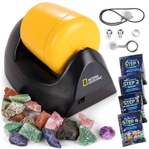 lot 17478 image: National Geographic Starter Rock Tumbler Kit - Durable Leak-Proof Rock Polisher - Complete Rock Tumbling Kit with 4-Stage Silicon Carbide Grit - Geology Hobby, Rocks & Crystals (Amazon Exclusive)