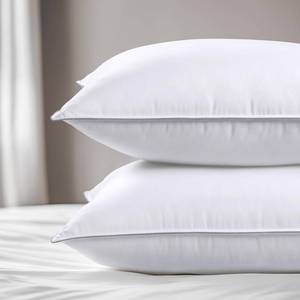 lot 17496 image: viewstar Bed Pillows King Size Set of 2, Hotel Collection, Down Alternative Firm Pillow for Side, Back or Stomach Sleepers, Double Stitch White