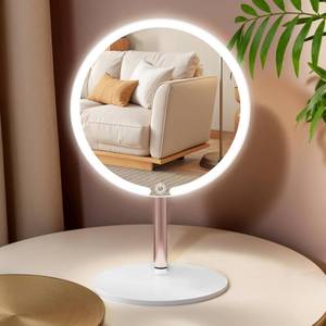 lot 18071 image: SKSFLY Makeup Mirror with Lights, 4K Ultra-Clear Reflection, Long-Press Adjustable Brightness, 3 Glow Settings, Flexible Multi-Angle Design �� Perfect for Makeup and Valentines Day Gifts for Her